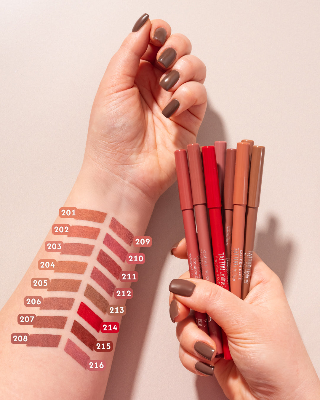 Tattoo Lipliner - 216 Warm Rose