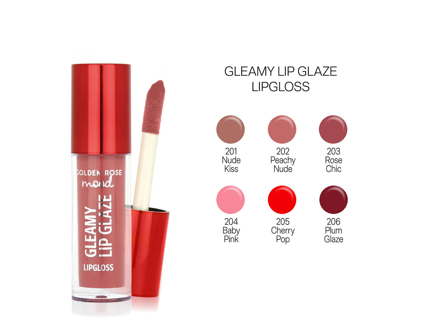 Mood Gleamy Glaze Lipgloss - 203 Rose Chic