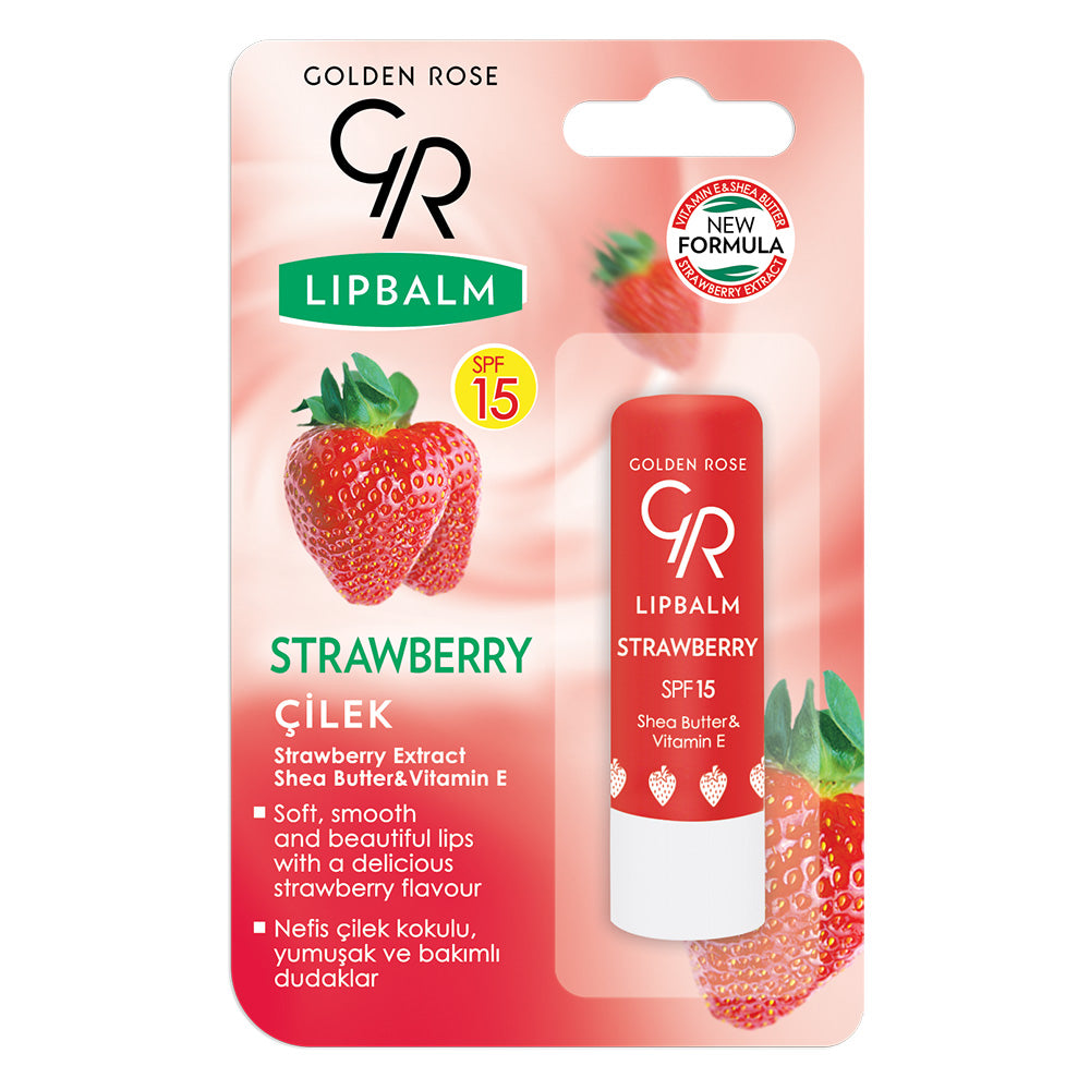 Golden Rose Lip Balm Strawberry SPF 15