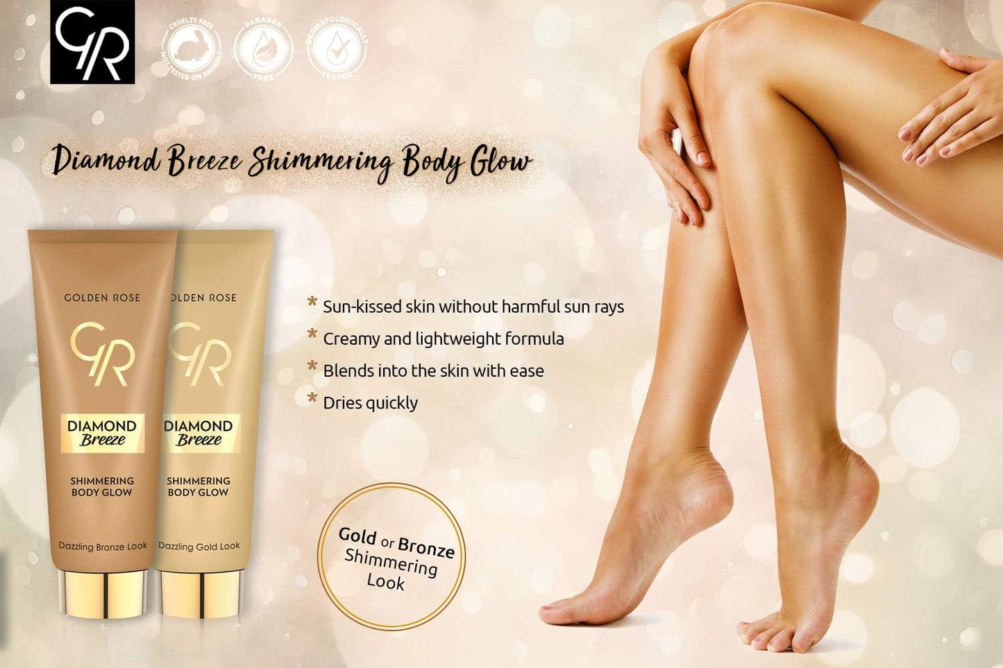 Diamond Breeze Shimmering Body Glow - 02 Dazzle Bronze