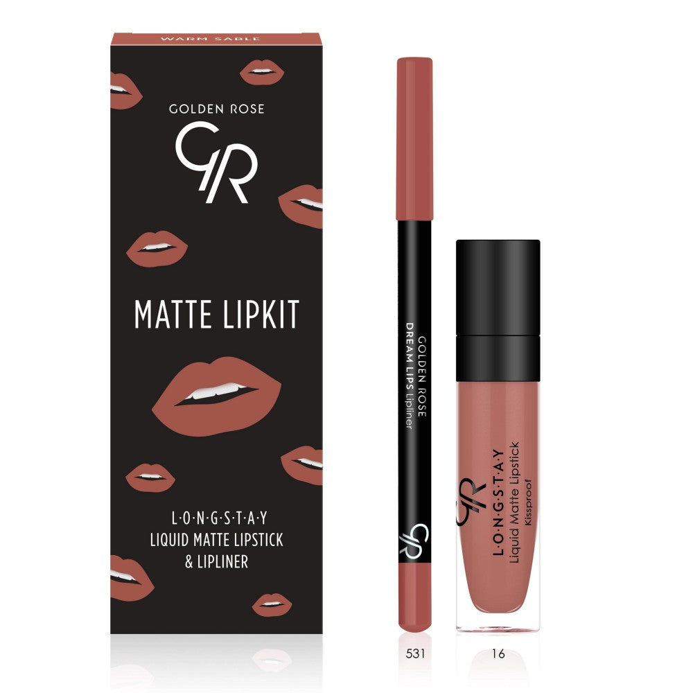 Matte Lip Kit - Warm Sable