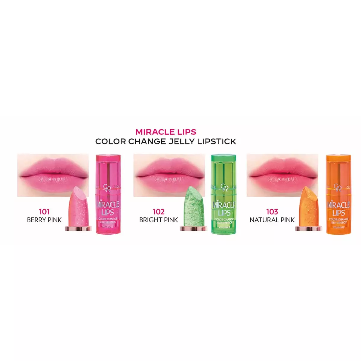Miracle Lips Color Change Jelly Lipstick - 102 Bright Pink