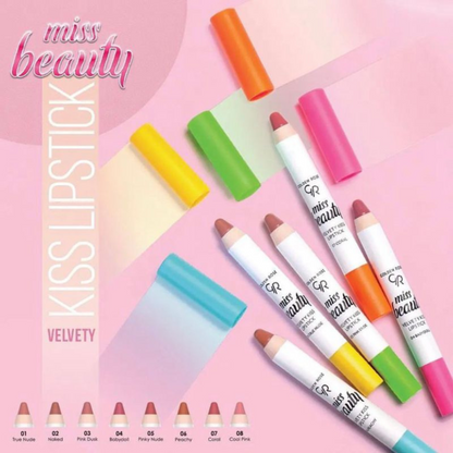 Miss Beauty Velvety Kiss Lipstick - 02 Naked