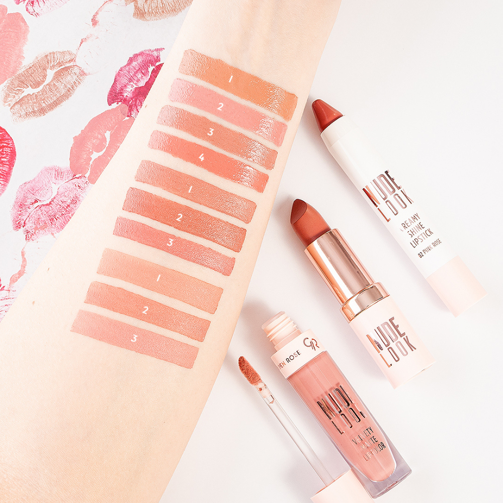 Nude Look Creamy Shine Lipstick - 03 Peachy Nude