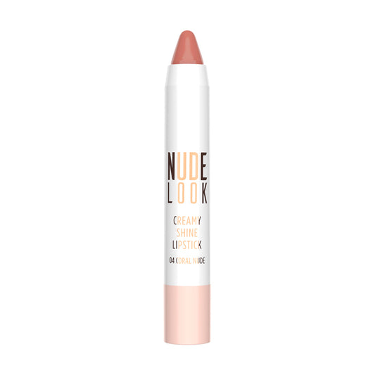 Nude Look Creamy Shine Lipstick - 04 Coral Nude
