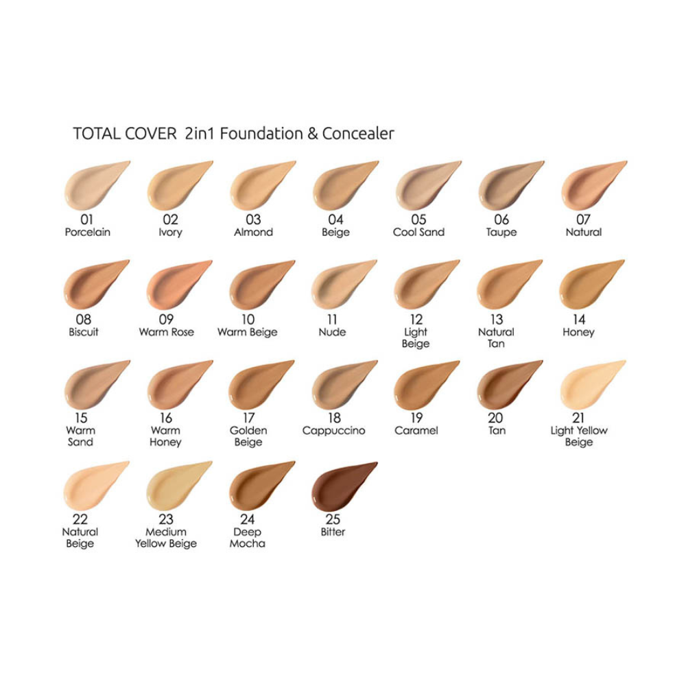 TOTAL COVER 2in1 Foundation & Concealer - 02 Ivory