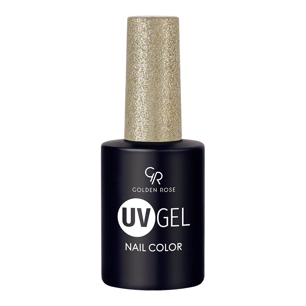 UV Gel Glitter Nail Color 203 Light Gold Glitter – Golden Rose