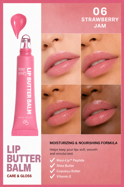 Lip Butter Balm Care&Gloss - 06 Strawberry Jam