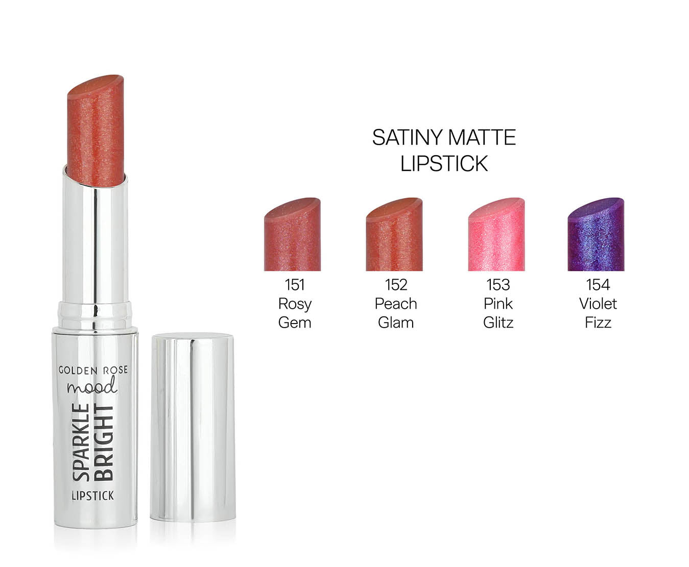 Mood Sparkle Bright Lipstick - 153 Pink Glitz