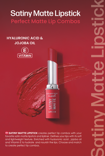 Mood Satiny Matte Lipstick - 05 Burnt Blush