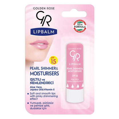 Golden Rose Lip Balm Pearl Shimmer & Moisturizers SPF 15